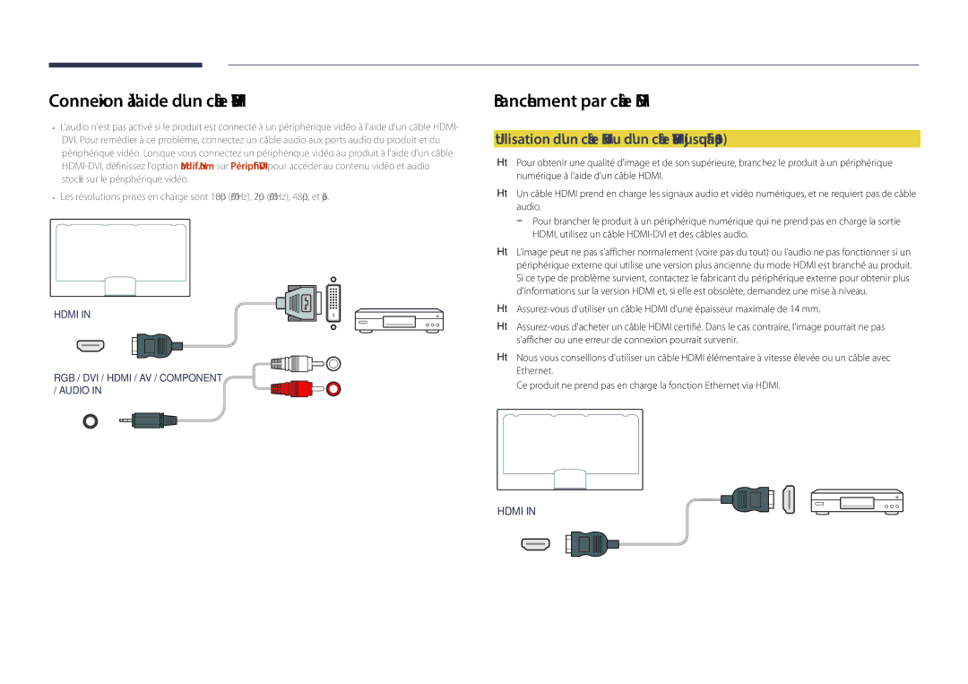 Samsung LH48DHDPLGC/EN, LH55DHDPLGC/EN, LH40DHDPLGC/EN manual Hdmi 