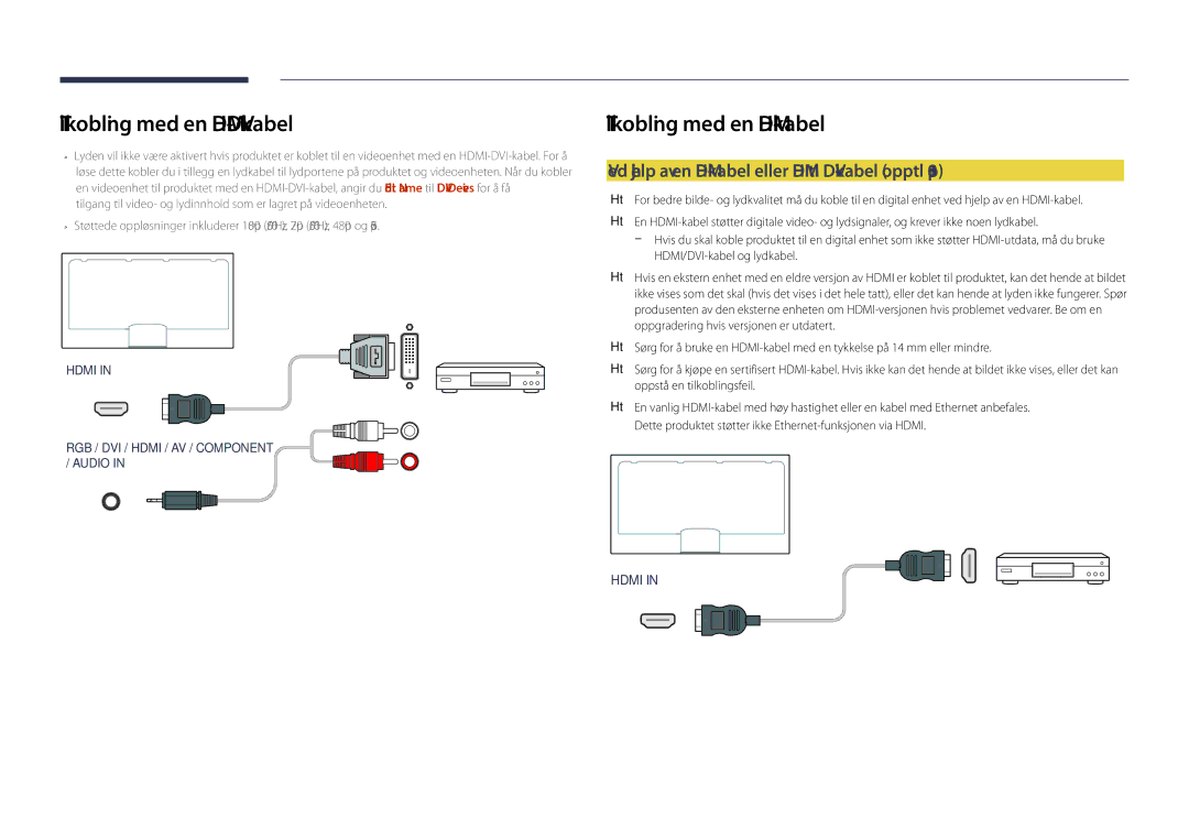 Samsung LH48DHDPLGC/EN, LH55DHDPLGC/EN, LH40DHDPLGC/EN manual Hdmi 