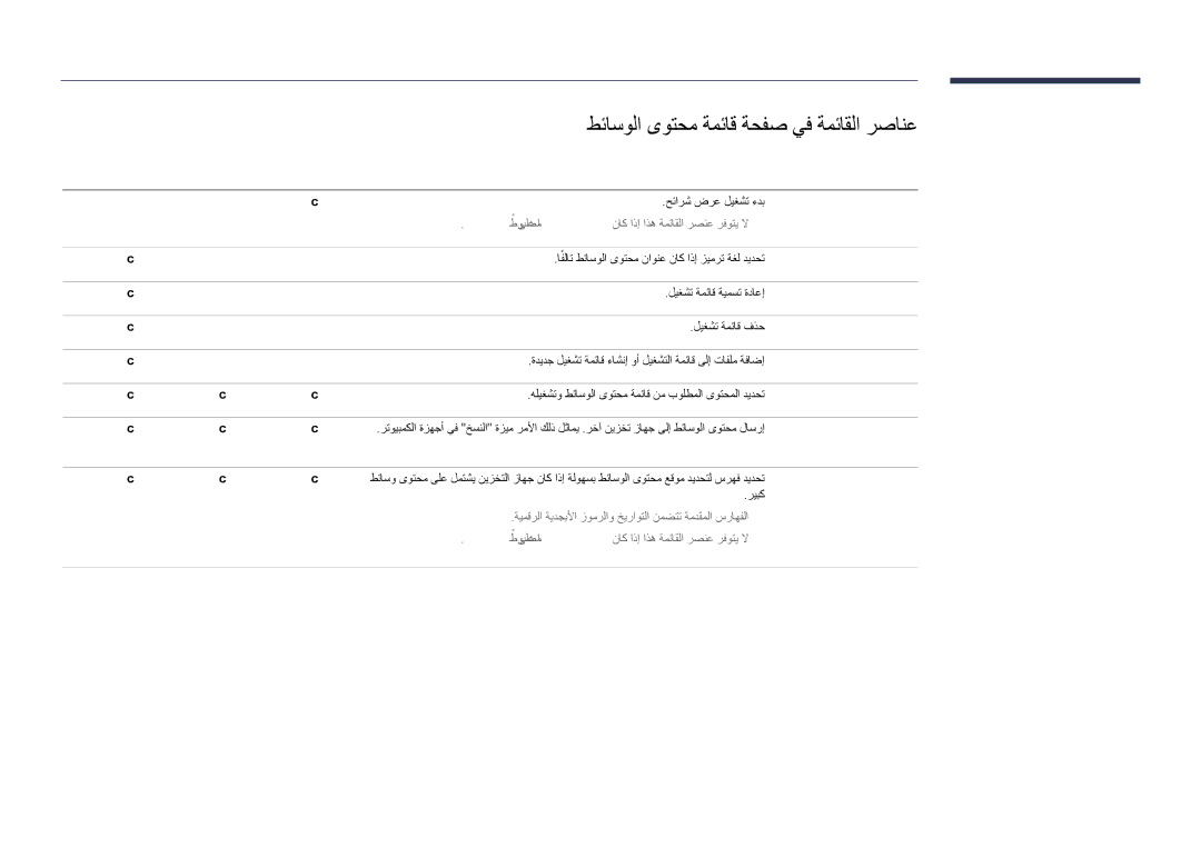 Samsung LH48DHDPLGC/NG, LH55DHDPLGC/UE, LH48DHDPLGC/UE, LH55DHDPLGC/NG طئاسولا ىوتحم ةمئاق ةحفص يف ةمئاقلا رصانع, ىقيسوم 