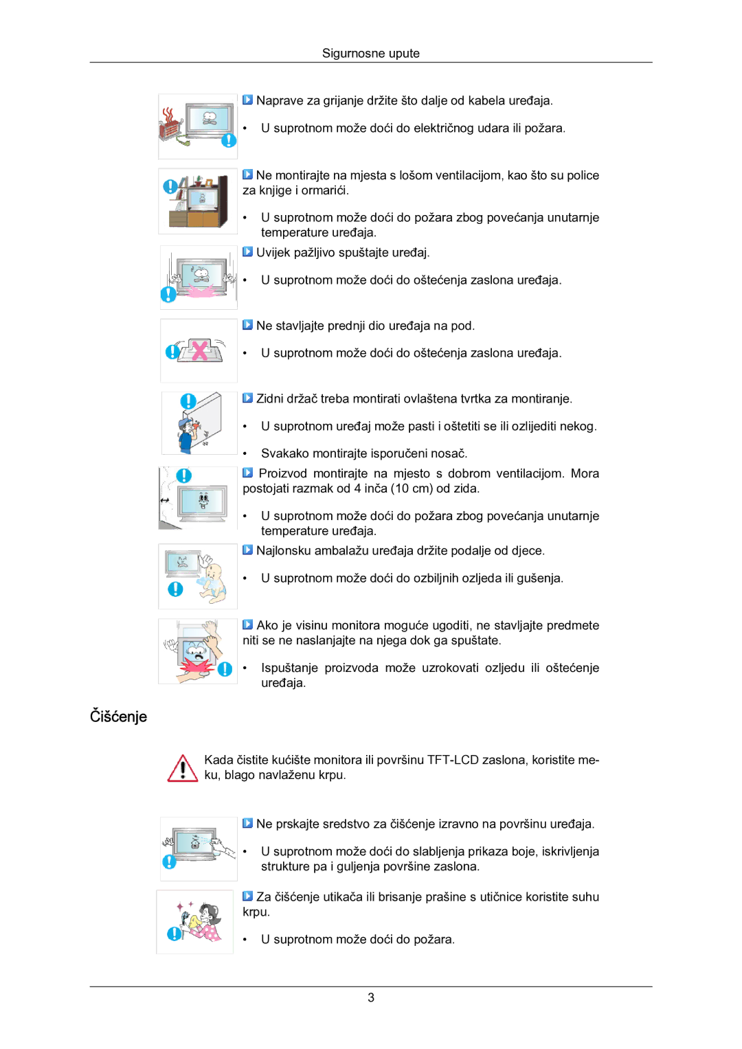 Samsung LH55LBPLBC/EN manual Čišćenje 