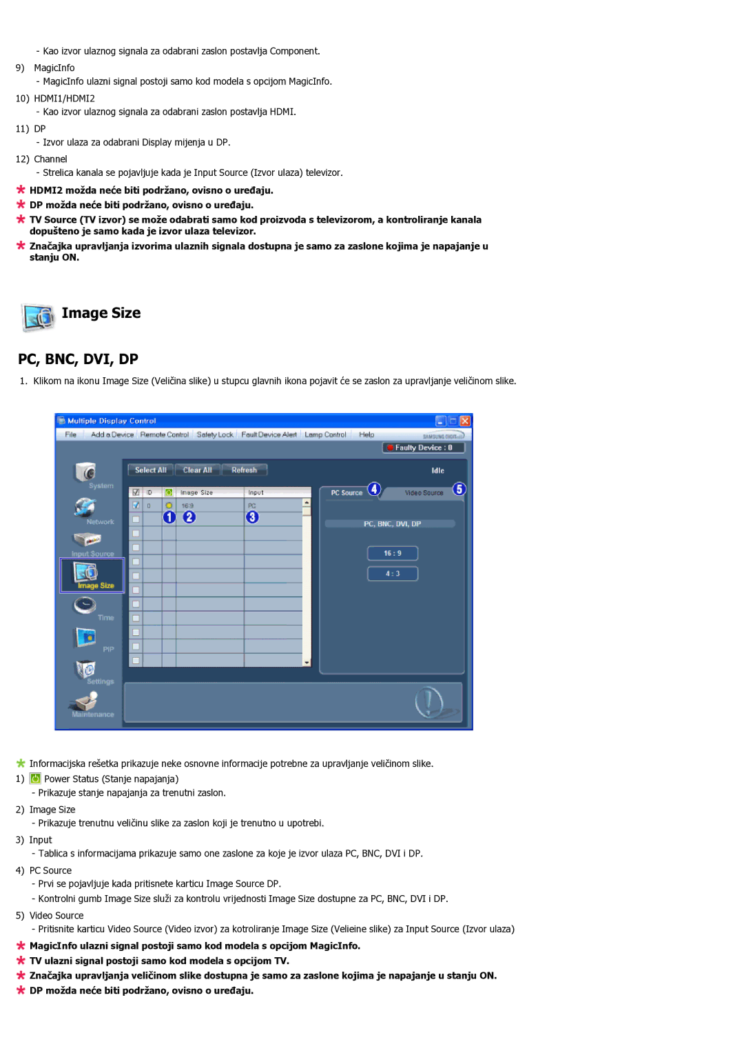 Samsung LH55LBPLBC/EN manual Pc, Bnc, Dvi, Dp 