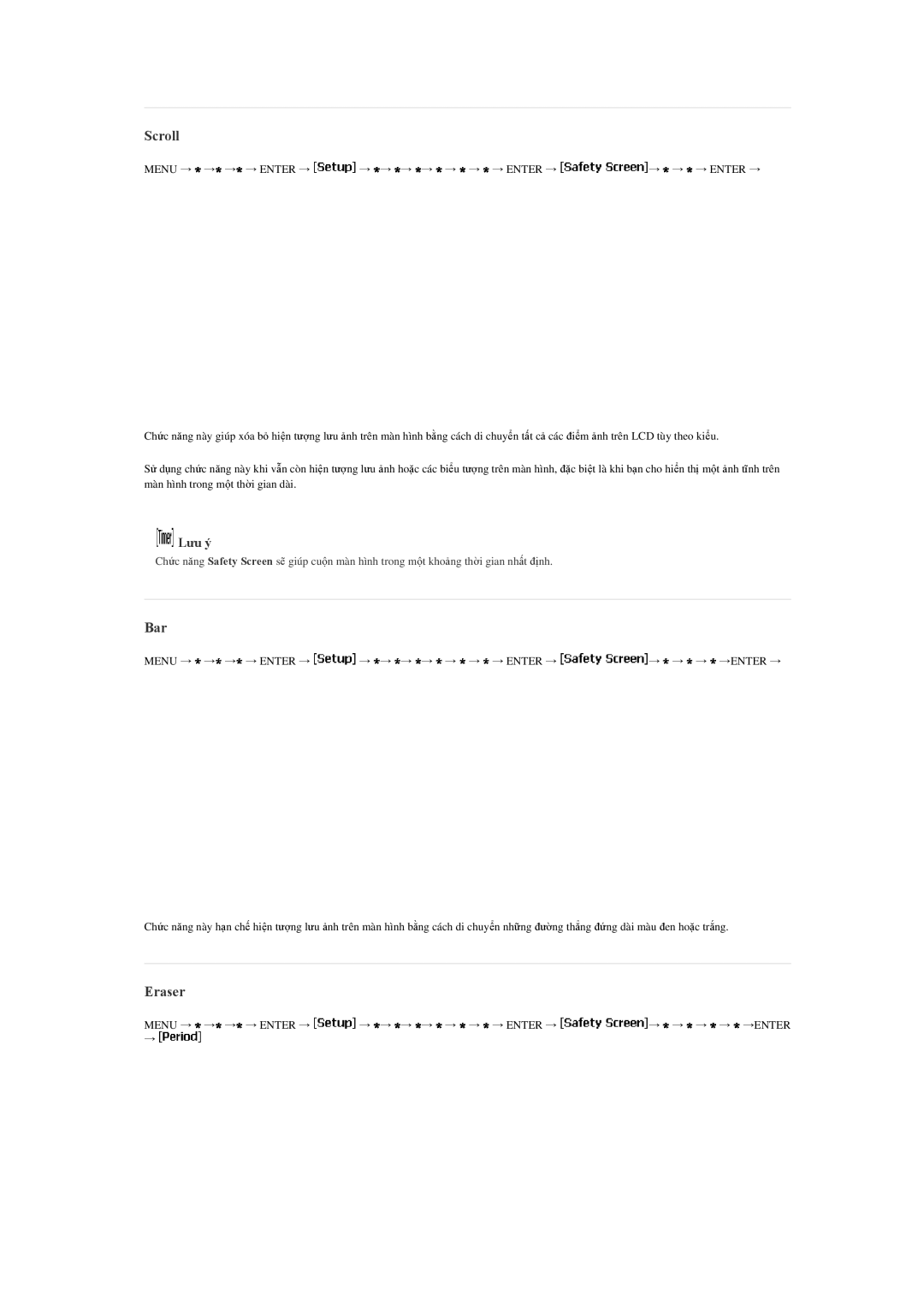 Samsung LH55LBPLBC/XY manual Scroll, Bar, Eraser 