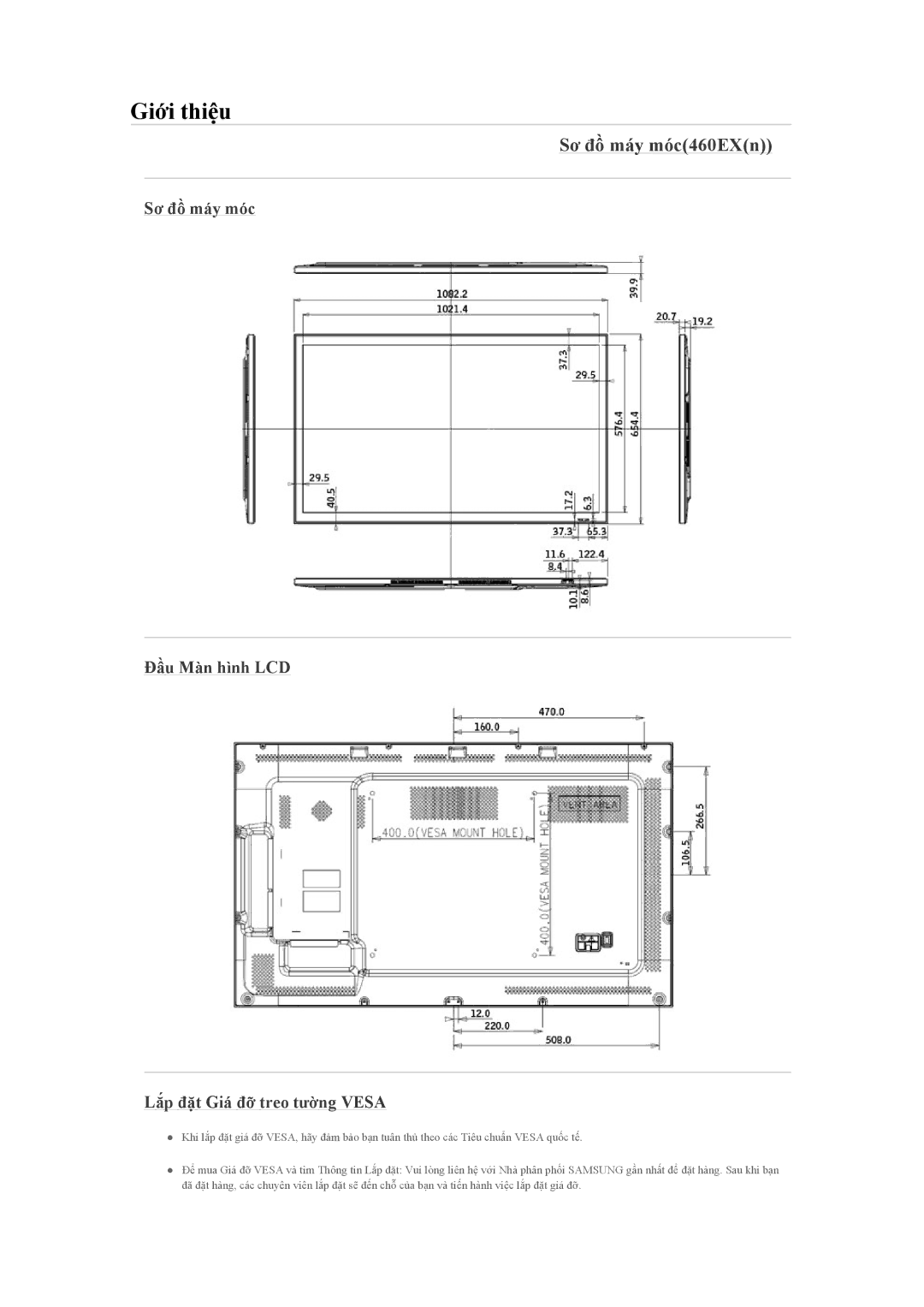 Samsung LH55LBPLBC/XY manual Sơ đồ máy móc460EXn 