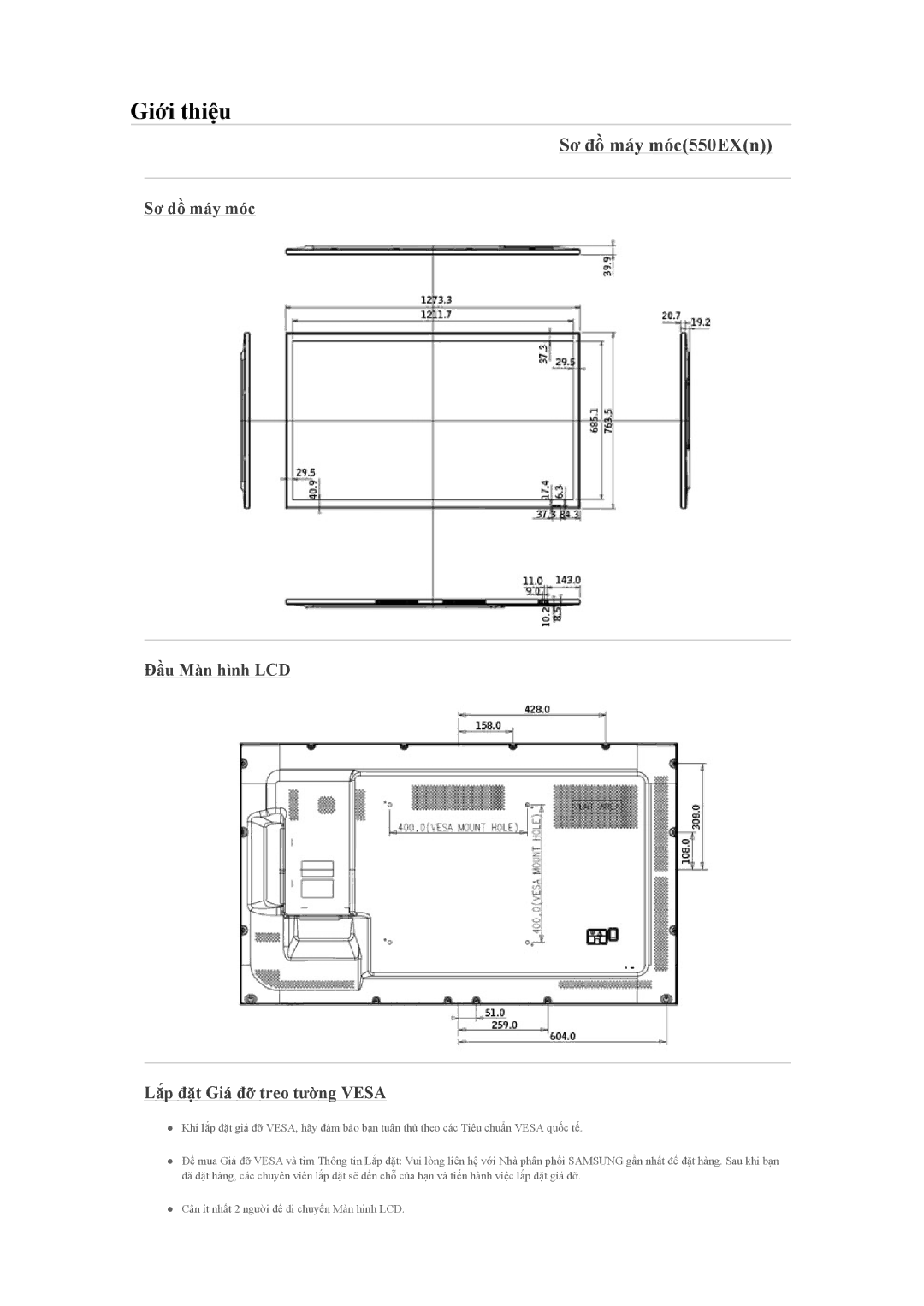 Samsung LH55LBPLBC/XY manual Sơ đồ máy móc550EXn 