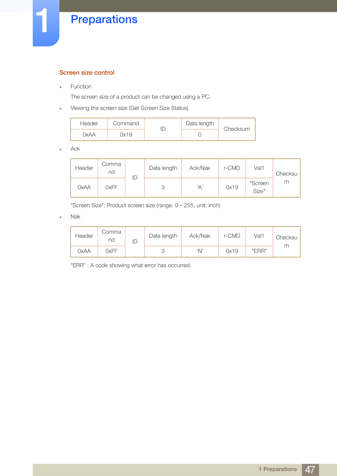 Samsung LH40MDBPLGC/XY, LH55MDBPLGC/EN, LH40MDBPLGC/EN, LH46MDBPLGC/EN, LH32MDBPLGC/EN, LH46MDBPLGC/NG Screen size control 