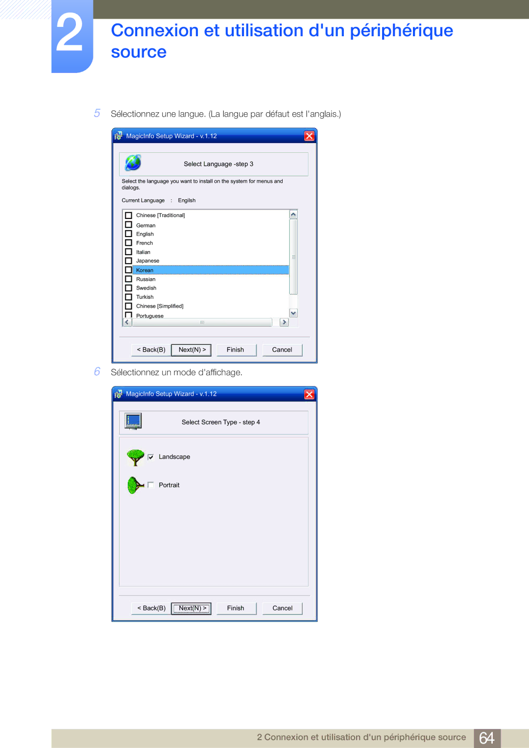 Samsung LH55MDBPLGC/EN, LH40MDBPLGC/EN, LH46MDBPLGC/EN, LH32MDBPLGC/EN manual Sélectionnez un mode daffichage 