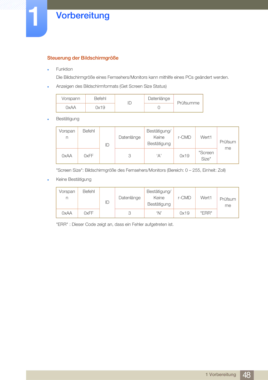 Samsung LH55MDBPLGC/EN, LH40MDBPLGC/EN, LH46MDBPLGC/EN, LH32MDBPLGC/EN manual Steuerung der Bildschirmgröße 