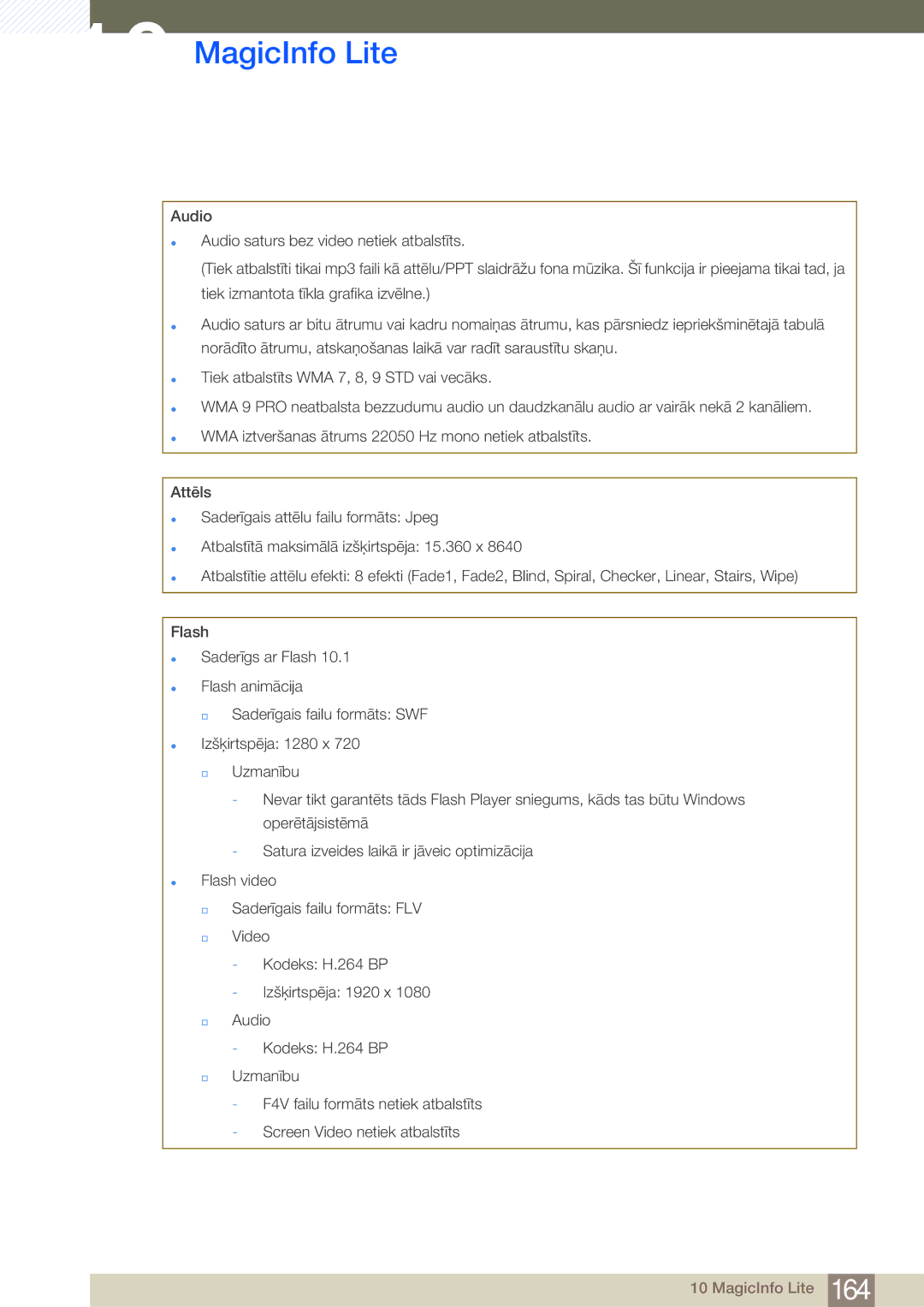 Samsung LH55MDBPLGC/EN, LH40MDBPLGC/EN, LH46MDBPLGC/EN, LH32MDBPLGC/EN manual MagicInfo Lite 