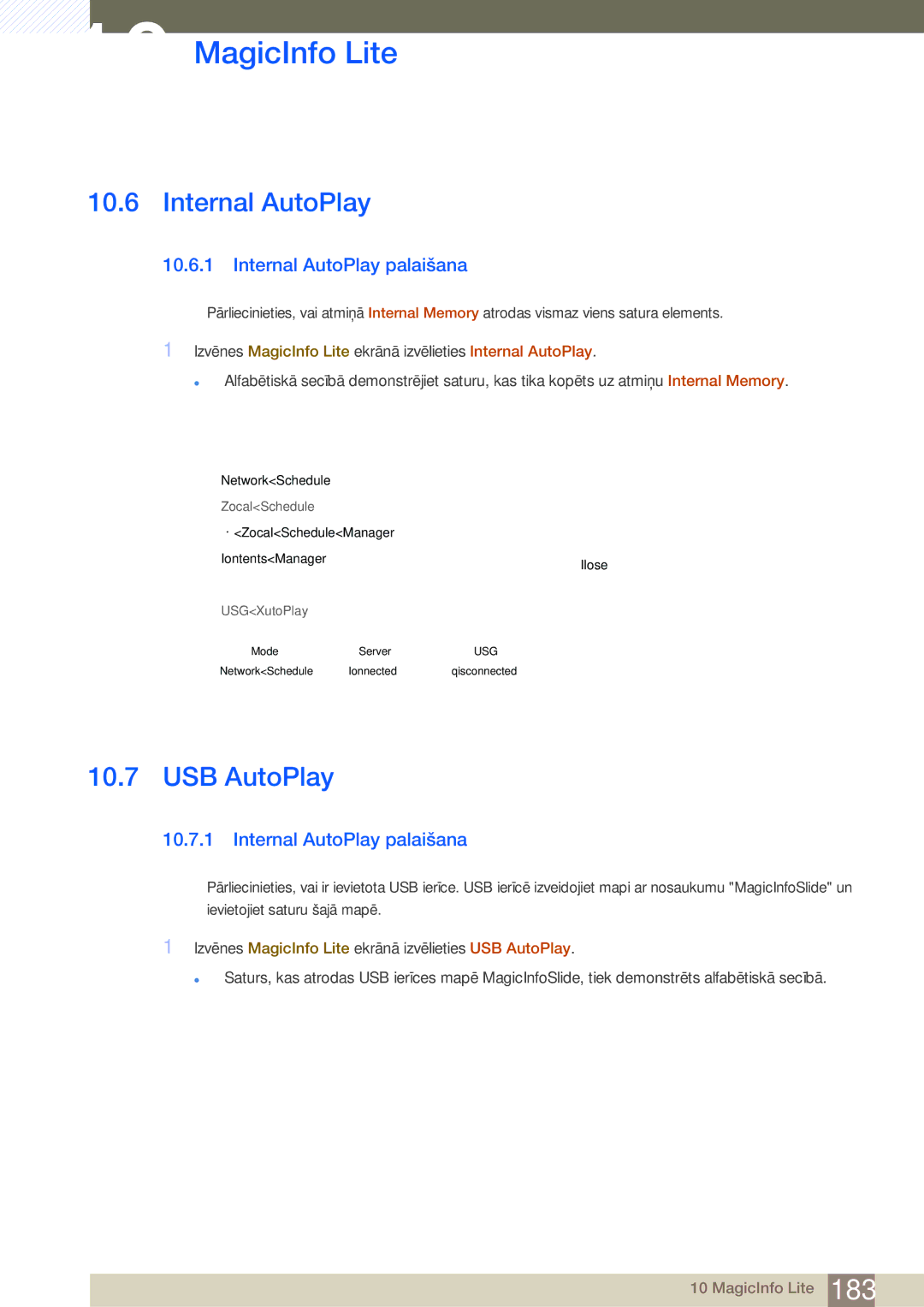 Samsung LH32MDBPLGC/EN, LH55MDBPLGC/EN, LH40MDBPLGC/EN, LH46MDBPLGC/EN manual USB AutoPlay, Internal AutoPlay palaišana 