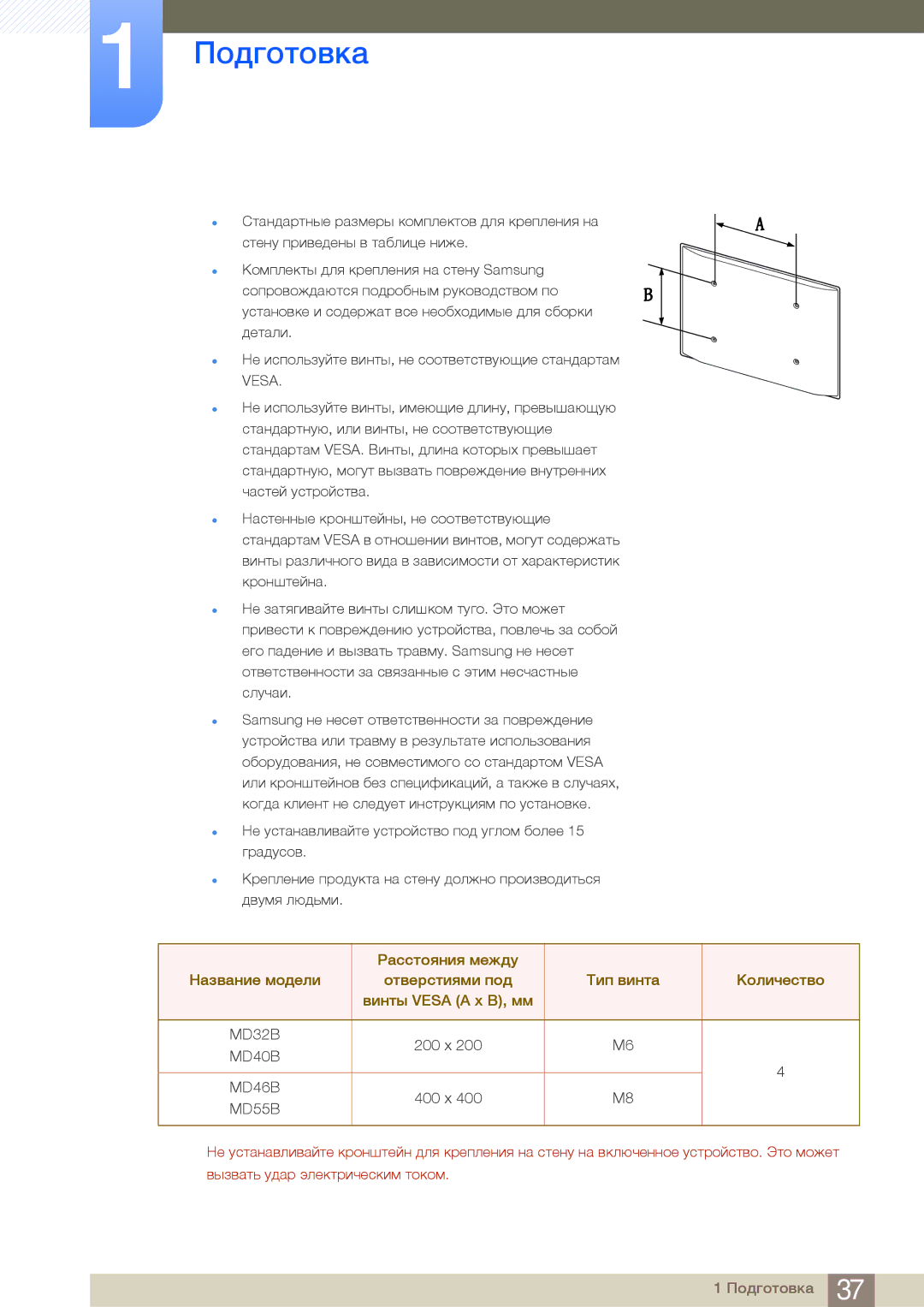 Samsung LH40MDBPLGC/EN, LH55MDBPLGC/EN, LH46MDBPLGC/EN, LH32MDBPLGC/EN manual MD40B MD46B 