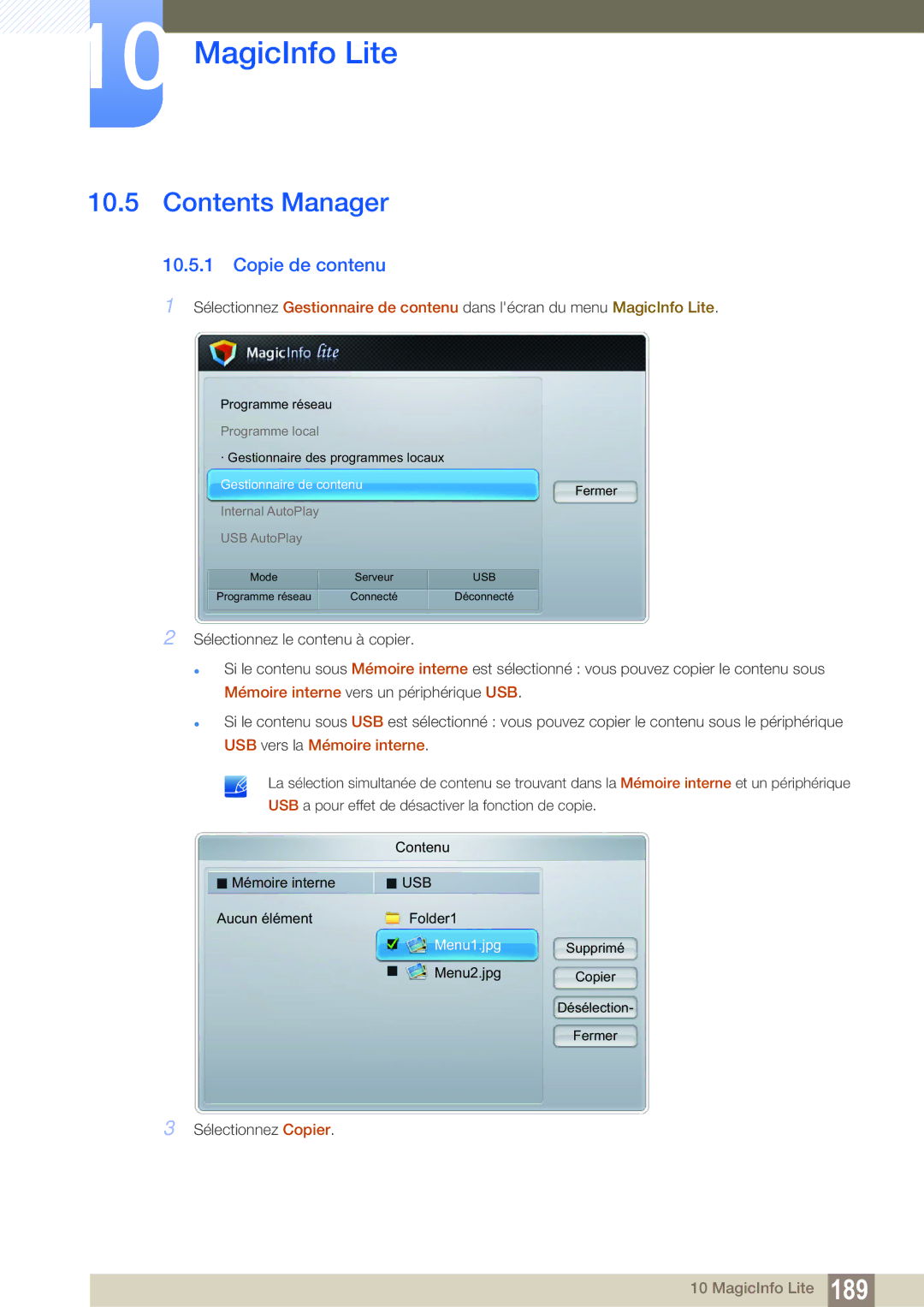 Samsung LH55MEBPLGC/EN manual Contents Manager 