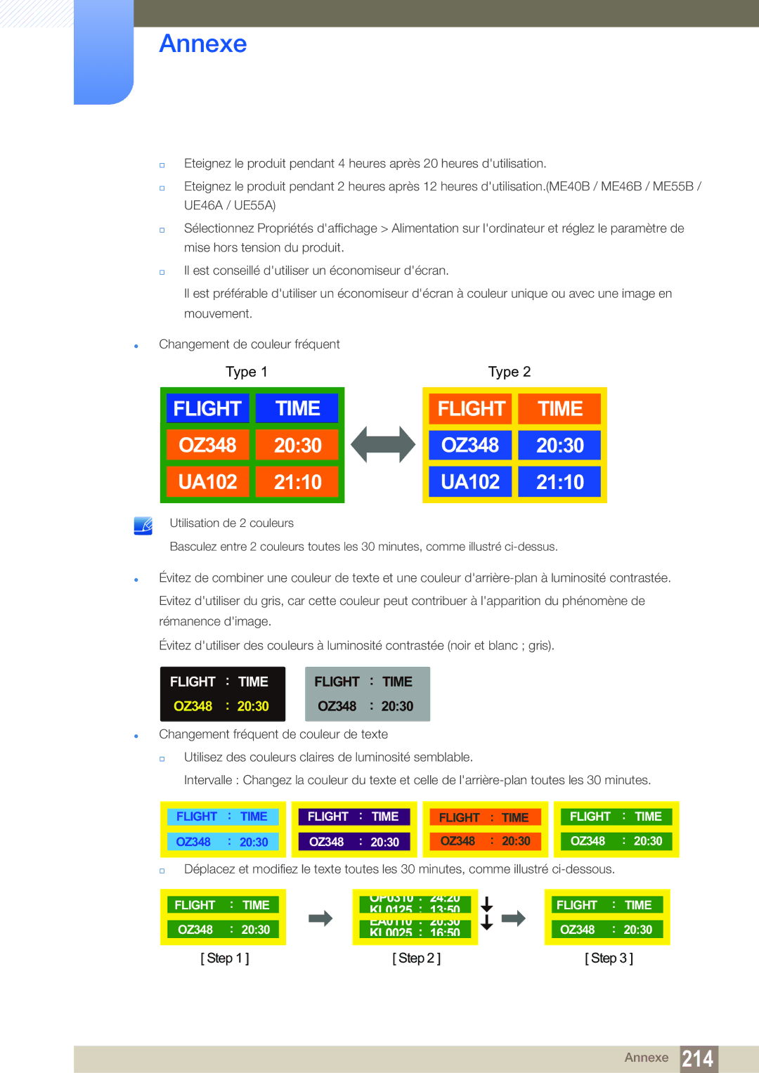 Samsung LH55MEBPLGC/EN manual Flight Time 