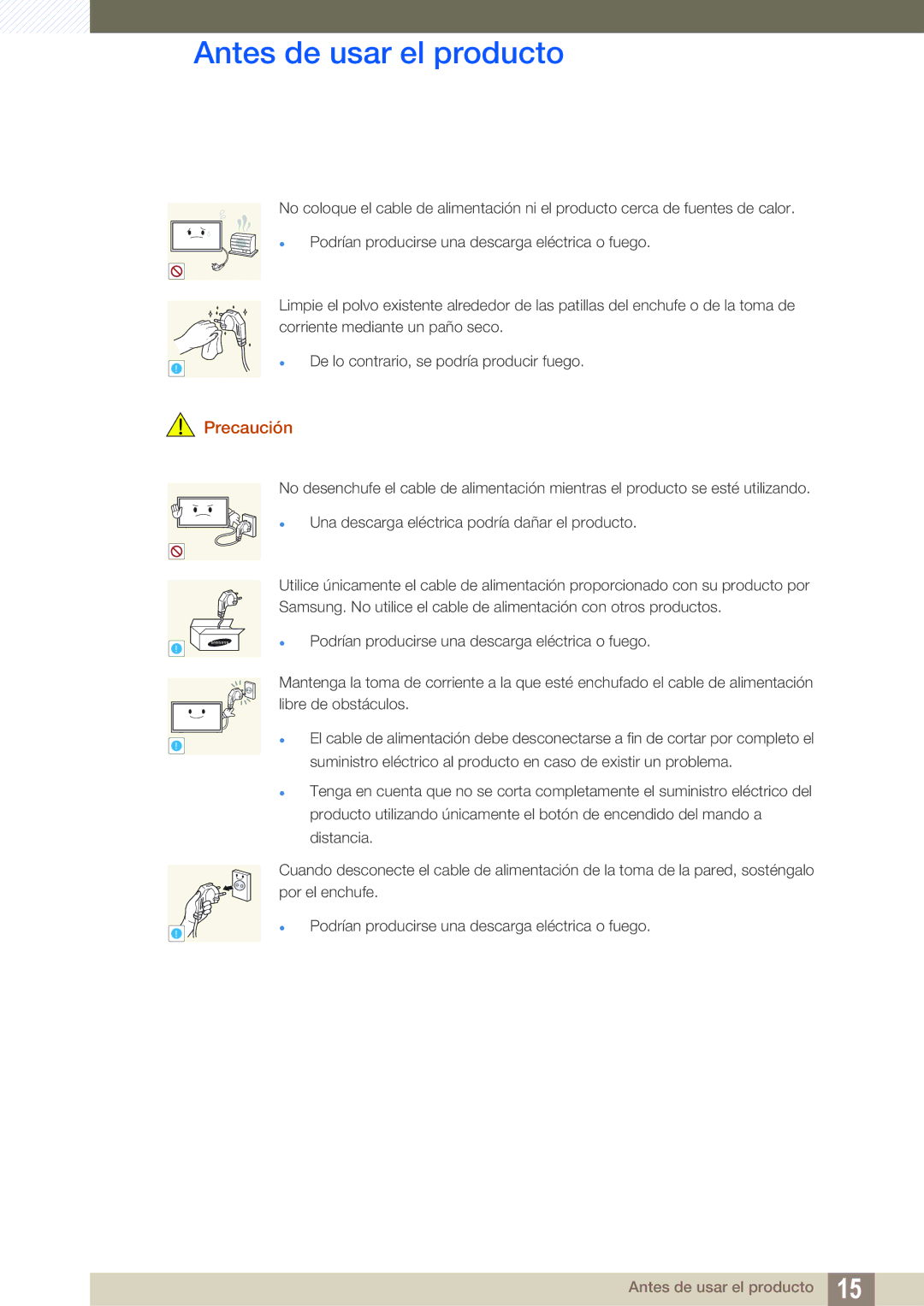 Samsung LH55MEBPLGC/EN manual Precaución 