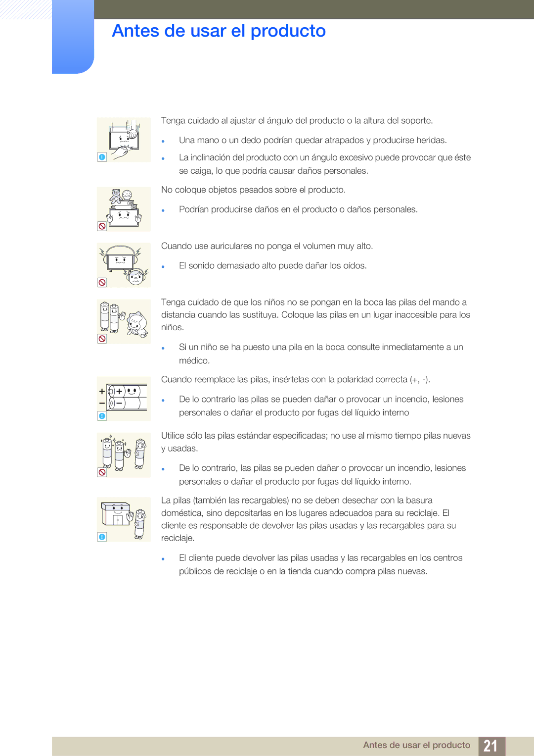 Samsung LH55MEBPLGC/EN manual Antes de usar el producto 