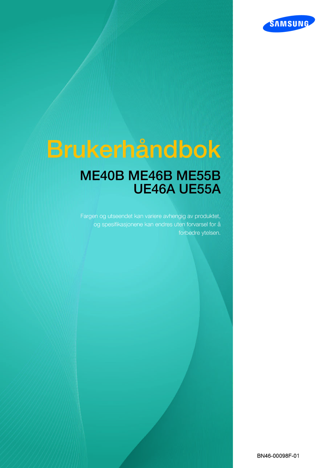 Samsung LH55MEBPLGC/EN manual Bruksanvisning 