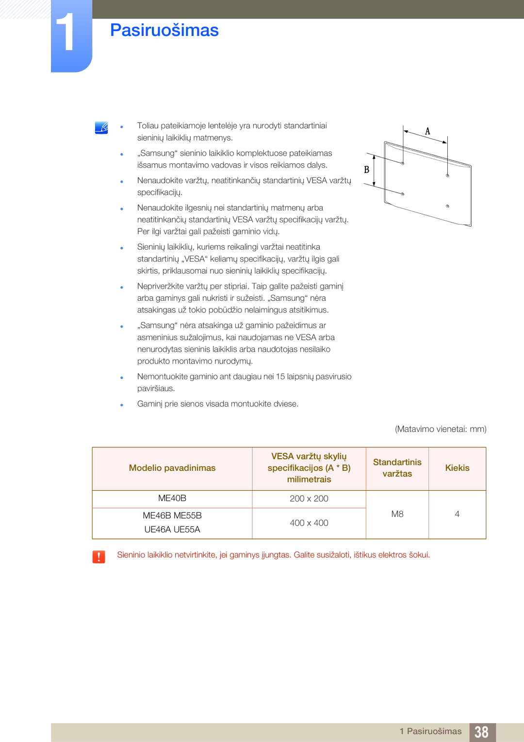 Samsung LH55MEBPLGC/EN manual 200 x 