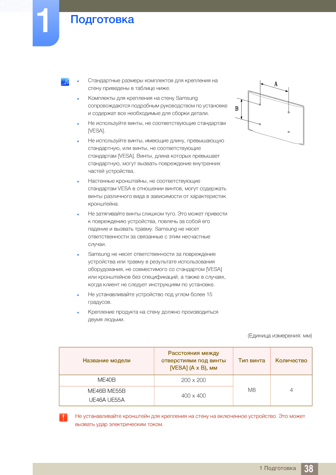 Samsung LH55MEBPLGC/EN manual 200 х 