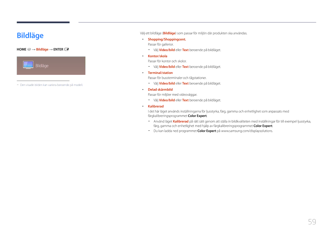 Samsung LH46OHDPKBC/XU, LH55OHDPKBC/EN, LH46OHDPKBC/EN manual Bildläge 