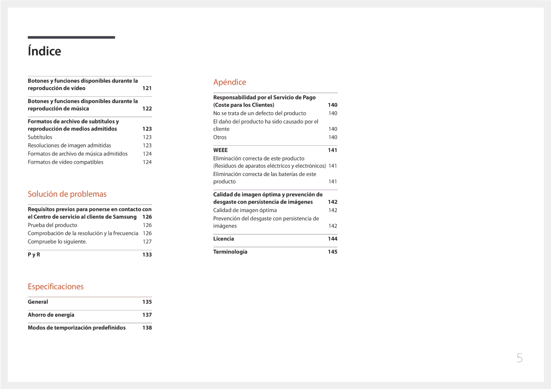 Samsung LH46OHDPKBC/EN, LH55OHDPKBC/EN manual Especificaciones 