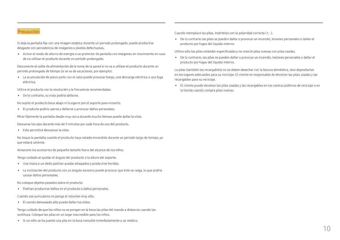 Samsung LH55OHFPKBC/EN, LH46OHFPKBC/EN manual Precaución 