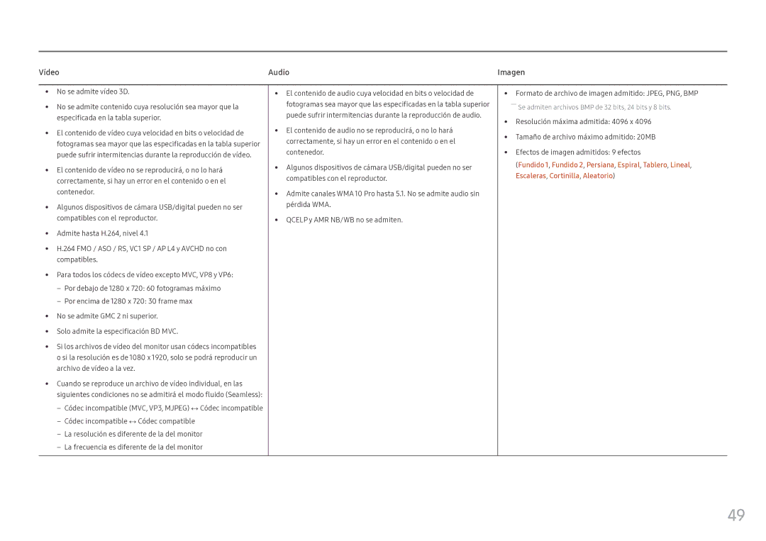 Samsung LH46OHFPKBC/EN, LH55OHFPKBC/EN manual Vídeo Audio 