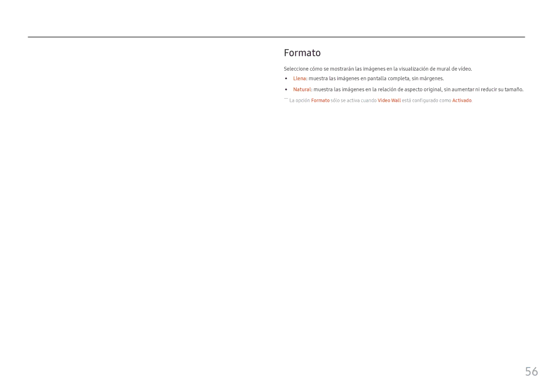 Samsung LH55OHFPKBC/EN, LH46OHFPKBC/EN manual Formato 