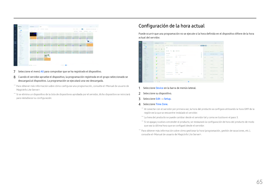 Samsung LH46OHFPKBC/EN, LH55OHFPKBC/EN manual Configuración de la hora actual 