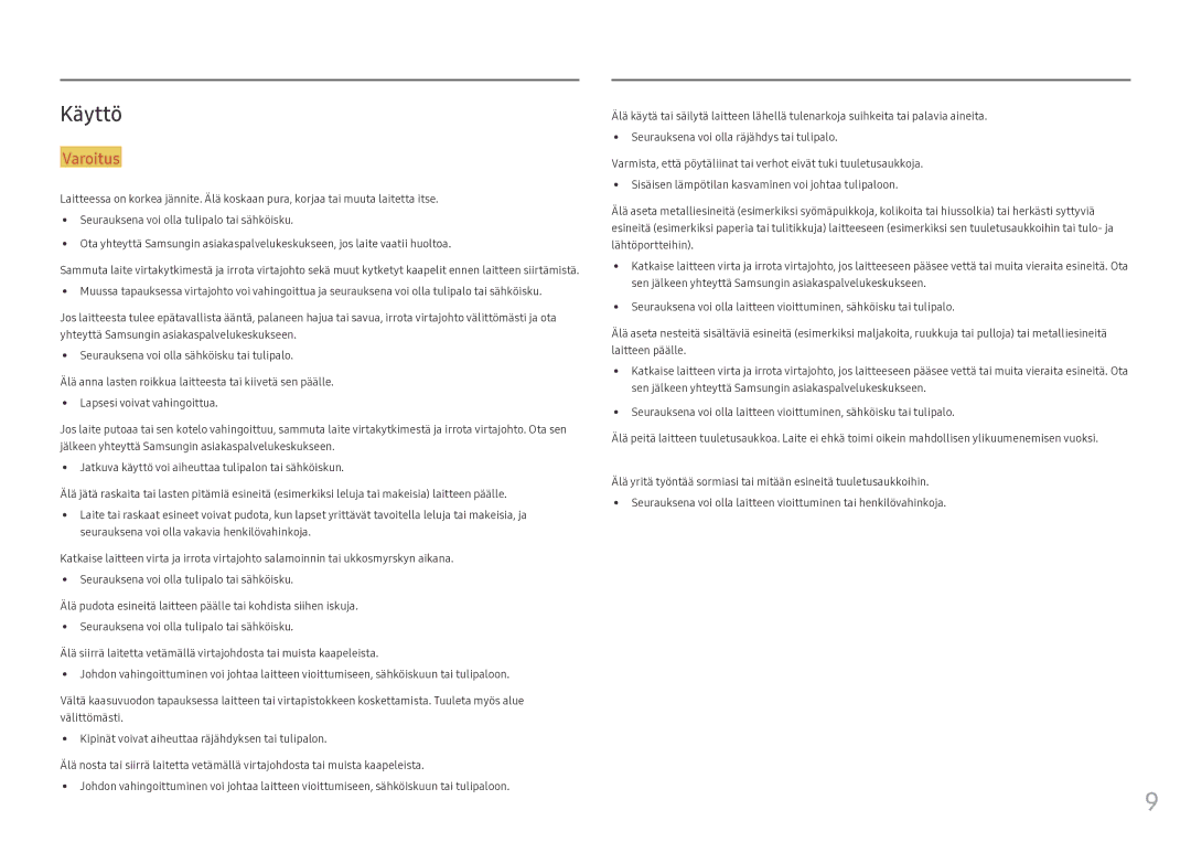 Samsung LH55OHFPKBC/EN, LH55OHFPVBC/EN, LH46OHFPKBC/EN manual Käyttö 