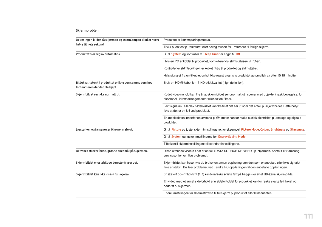 Samsung LH55OHFPKBC/EN, LH55OHFPVBC/EN, LH46OHFPKBC/EN manual 111 