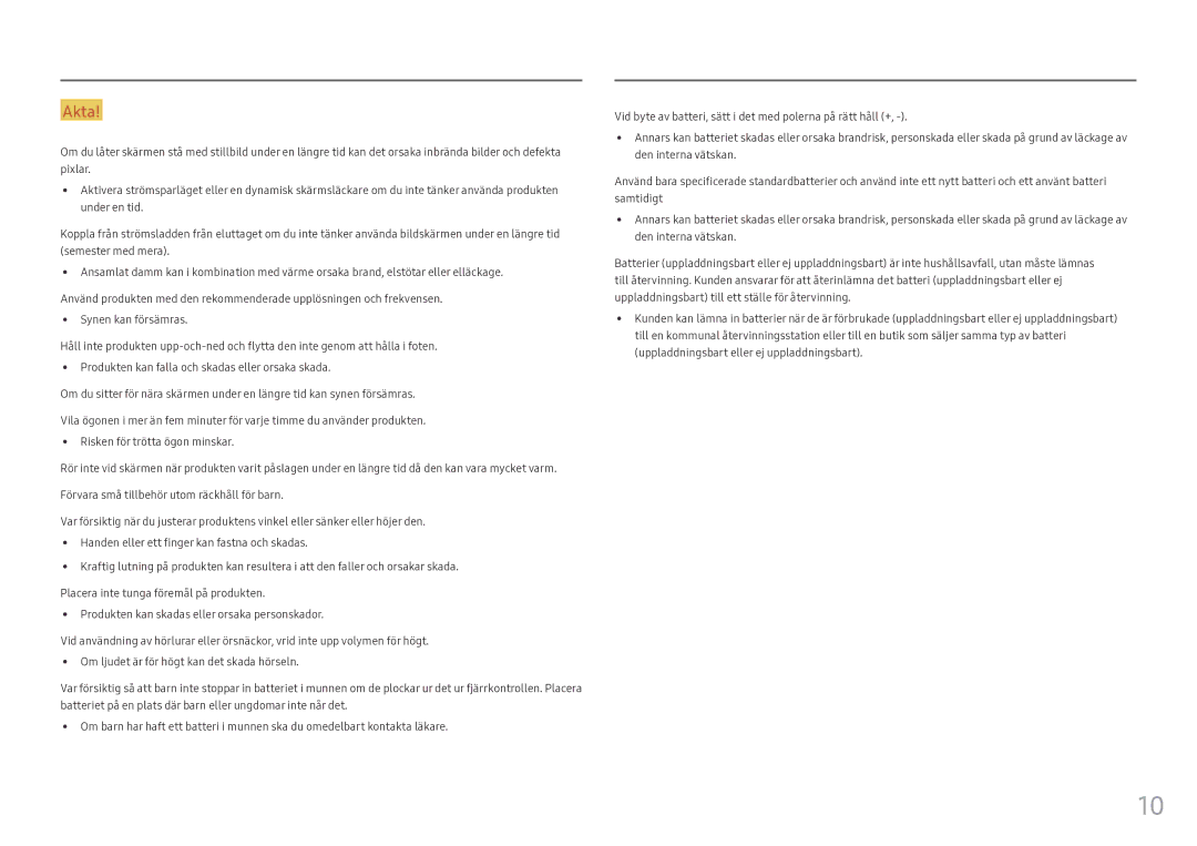 Samsung LH55OHFPVBC/EN, LH55OHFPKBC/EN, LH46OHFPKBC/EN manual Akta 