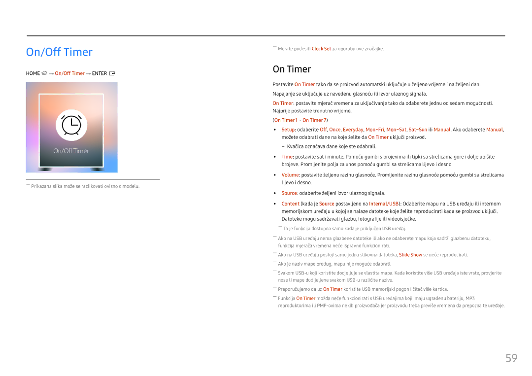 Samsung LH55OHFPKBC/EN manual On Timer, Home → On/Off Timer → Enter E 