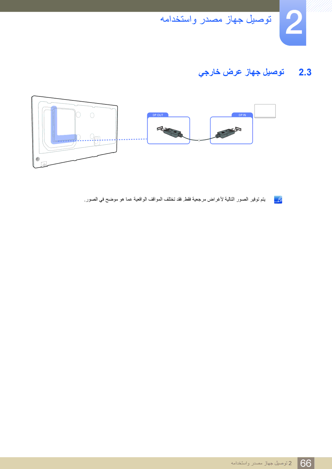 Samsung LH55PECPLBC/EN, LH46PECPLBC/EN, LH40DECPLBC/NG, LH40PECPLBC/XY, LH40PECPLBC/UE, LH46DECPLBC/XY يجراخ ضرع زاهج ليصوت 