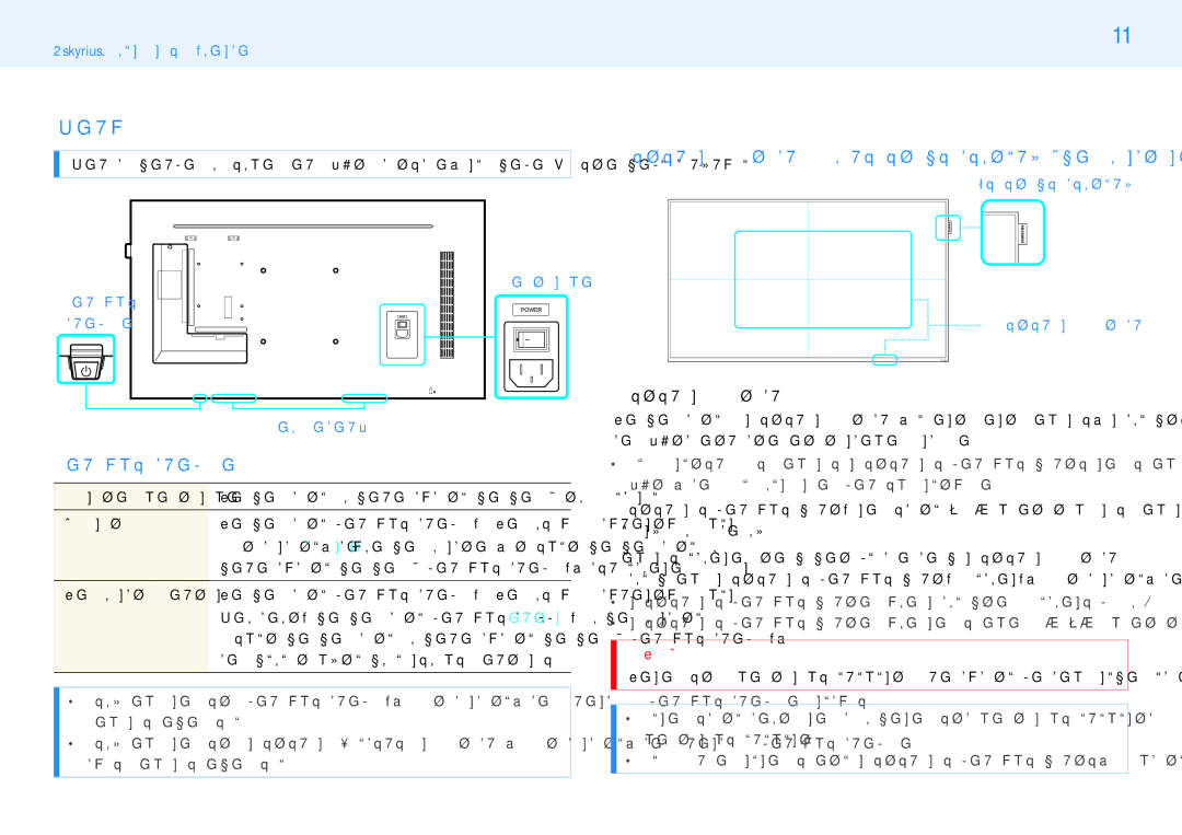 Samsung LH49PMHPBGC/EN, LH55PMHPBGC/EN manual Dalys, Valdymo klavišas, Nuotolinis jutiklis ir logotipo kortelė pasirinktina 