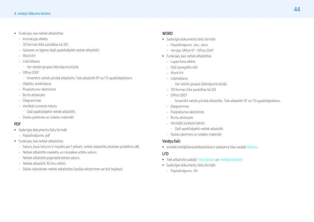 Samsung LH49PMHPBGC/EN, LH55PMHPBGC/EN, LH43PMHPBGC/EN manual Veidņu faili, ‒‒ Diagrammas ‒‒ Vertikāli izvietots teksts 