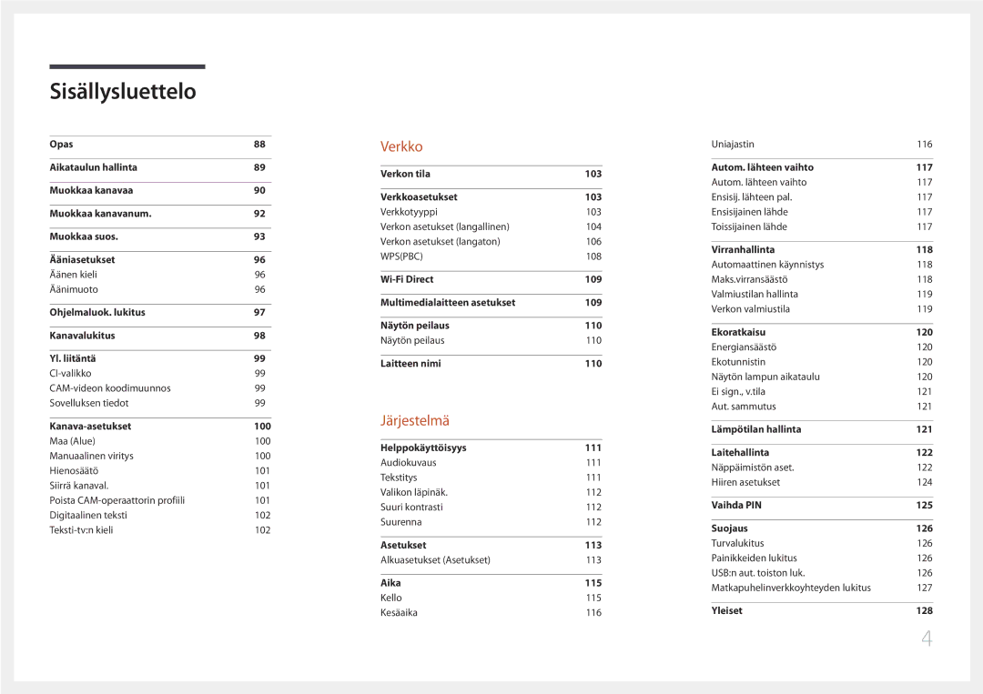 Samsung LH55RHEELGW/XE manual Verkko 