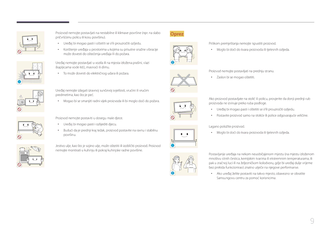 Samsung LH55UDCBLBB/EN manual Površinu 