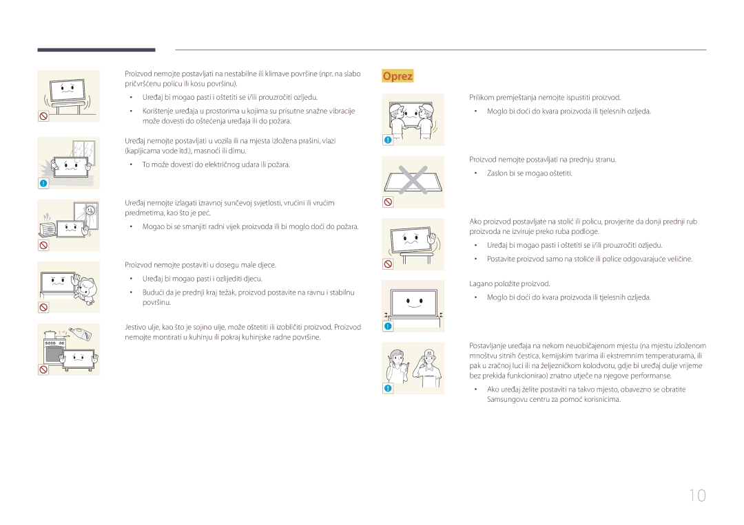 Samsung LH55UDCPLBB/EN manual Površinu 