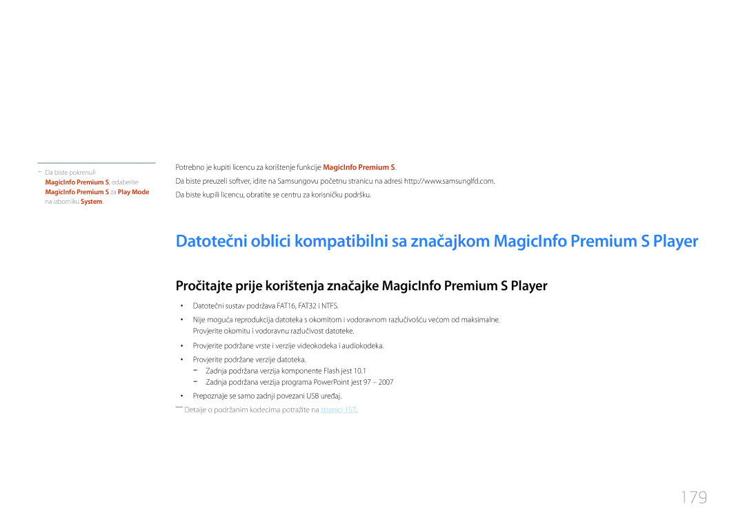 Samsung LH55UDCPLBB/EN manual MagicInfo Premium S, 179 