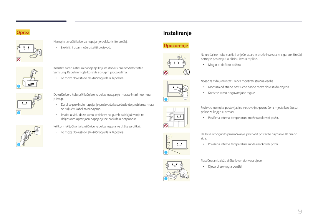 Samsung LH55UDCPLBB/EN manual Instaliranje 