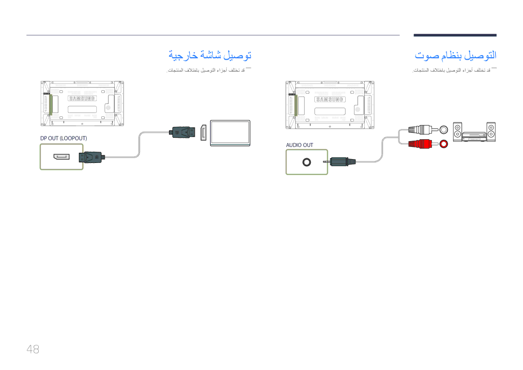 Samsung LH55UDDPLBB/EN, LH55UDDPLBB/NG, LH55UDDPLBB/UE manual توص ماظنب ليصوتلا 