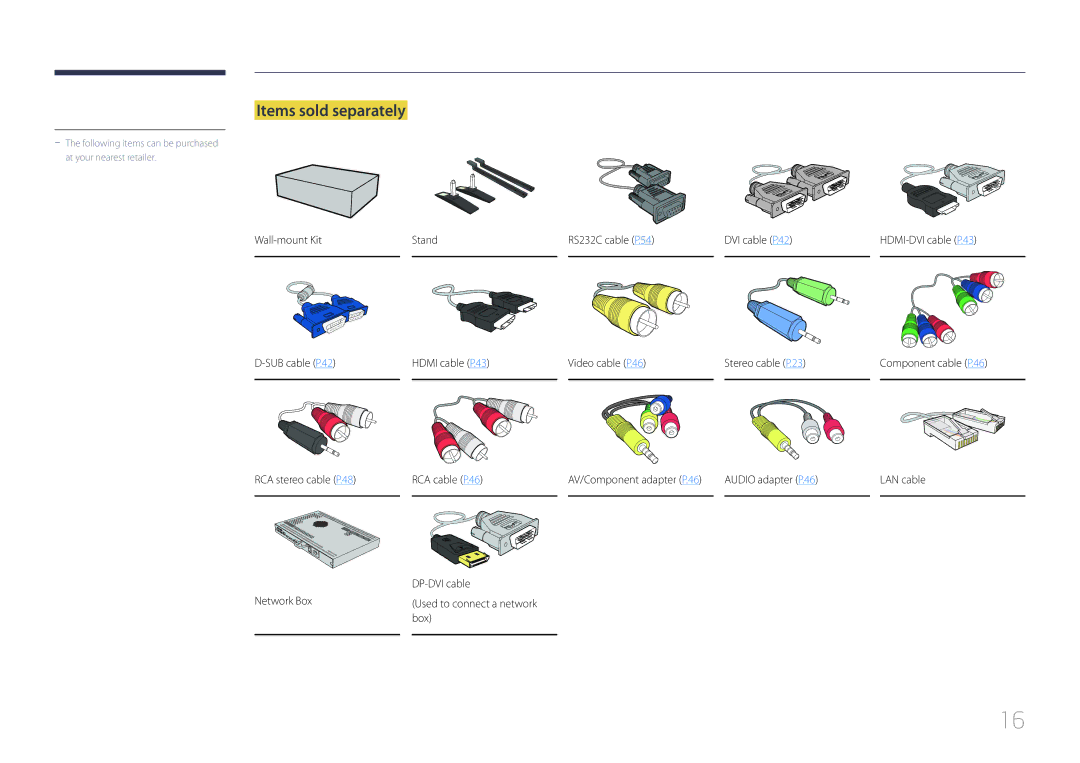 Samsung LH55UDDPLBB/XT, LH55UDDPLBB/EN, LH55UDDPLBP/EN, LH55UDDPLBB/NG, LH55UDDPLBB/UE, LH55UDDPLBB/XY Items sold separately 