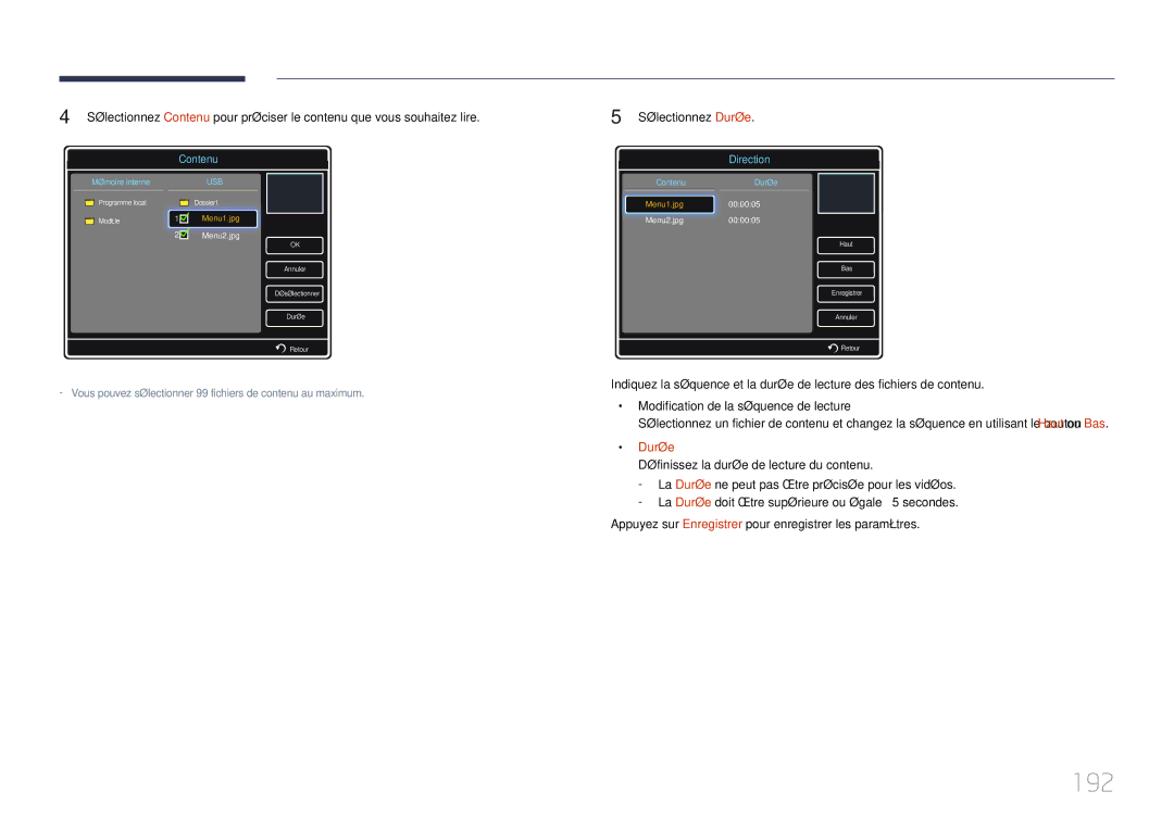 Samsung LH55UDDPLBB/EN manual 192, Contenu 