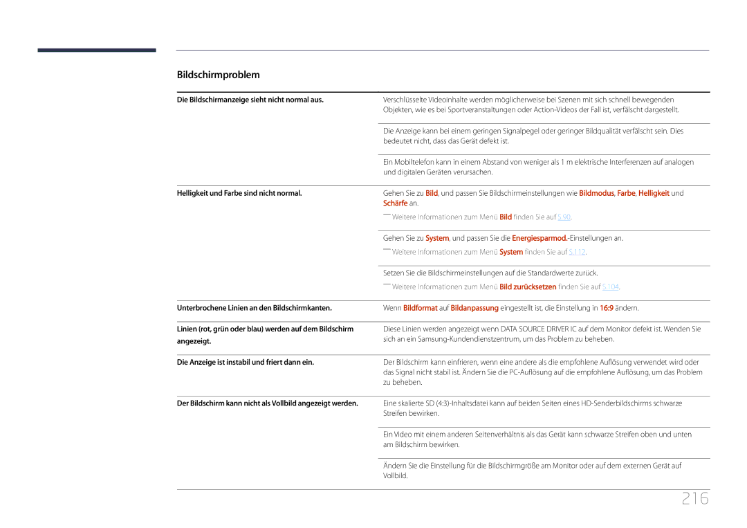 Samsung LH55UDDPLBB/EN manual 216 