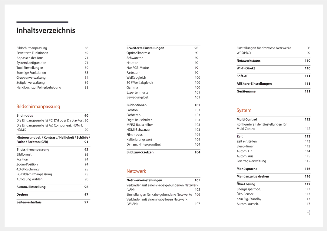 Samsung LH55UDDPLBB/EN manual Bildschirmanpassung 