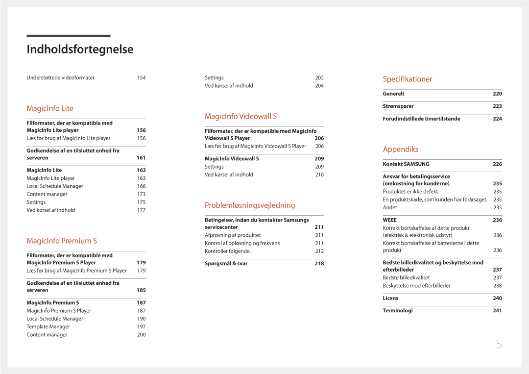 Samsung LH55UDDPLBB/EN manual Specifikationer 