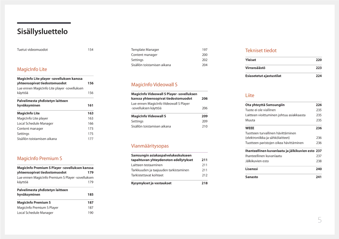 Samsung LH55UDDPLBB/EN manual Tekniset tiedot 