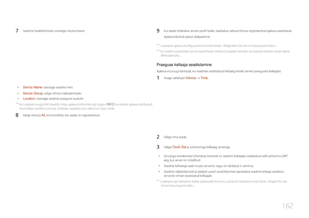 Samsung LH55UDDPLBB/EN manual 162, Ajakava käivitub pärast allalaadimist 