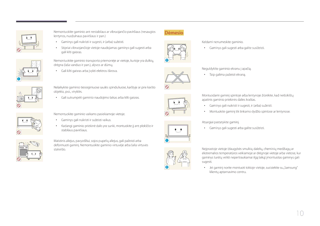 Samsung LH55UDDPLBB/EN manual Stalviršio 