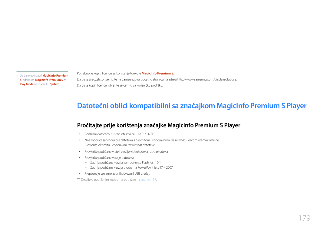 Samsung LH55UDDPLBB/EN manual MagicInfo Premium S, 179 