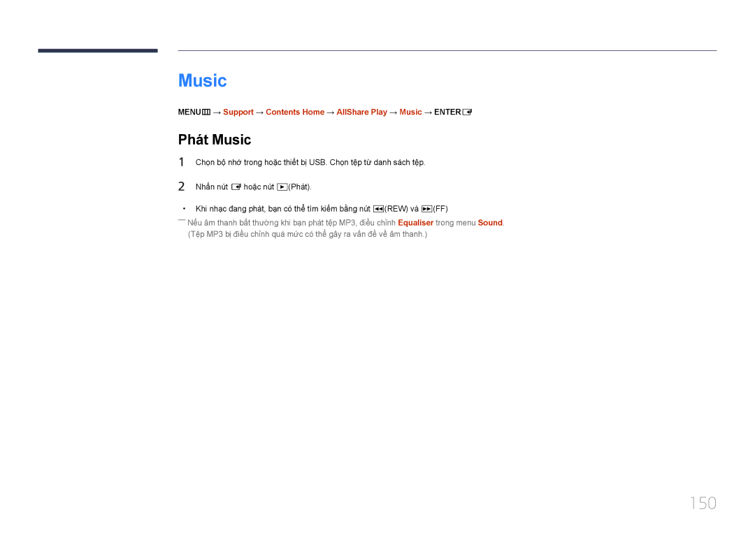 Samsung LH55UDDPLBB/XT, LH55UDDPLBB/XY manual 150, Phát Music 